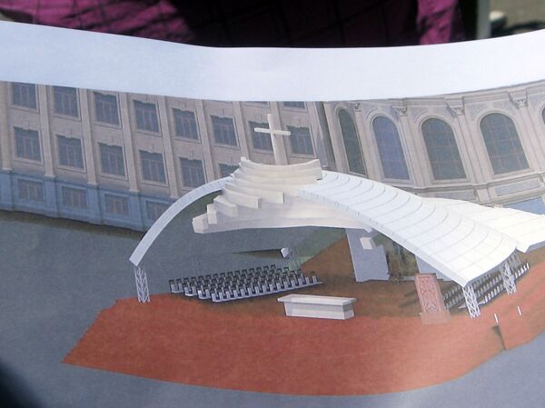 Макет сцены для Папы Римского Франциска I - Sputnik Արմենիա