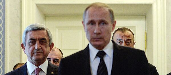 Трехсторонняя встреча президентов Армении, России и Азербайджана - Sputnik Армения