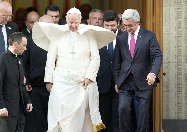 Папа Римский Франциск I в резиденции президента РА Сержа Саргсяна - Sputnik Армения