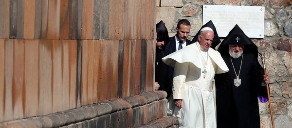 Папа Римский Франциск I в Хор Вирапе - Sputnik Армения