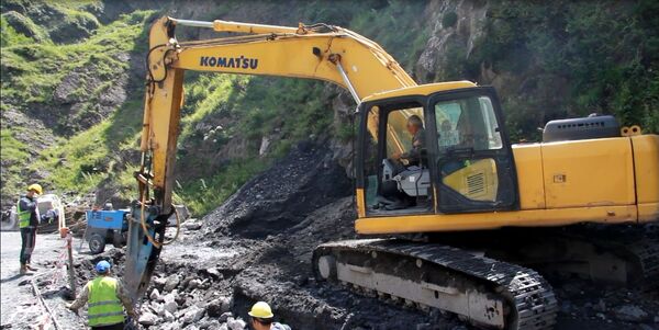 Работы на КПП Верхний Ларс Работы на КПП Верхний Ларс - Sputnik Արմենիա