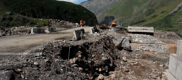 Строительные работы на КПП Верхний Ларс Строительные работы на КПП Верхний Ларс - Sputnik Արմենիա