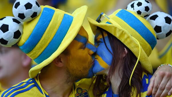 Футбол. Чемпионат Европы - 2016. Болельщики Швеции - Sputnik Արմենիա