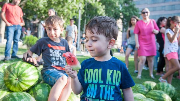 Четвертый фестиваль арбуза прошел в армянской столице в рамках программы Ереванское лето - Sputnik Армения
