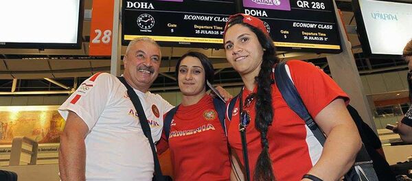 Первая группа армянских спортсменов отправилась на Олимпийские игры в РИО Первая группа армянских спортсменов отправилась на Олимпийские игры в РИО - Sputnik Армения