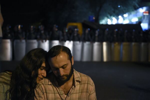 Խորենացի փողոցում բողոքի ակցիայի 11-րդ օրը - Sputnik Արմենիա