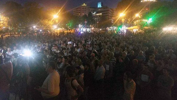 Акция протеста в поддержку группировки Сасна Црер - Sputnik Армения