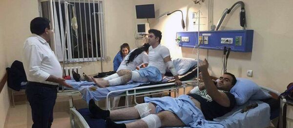 Пострадавшие в ходе разгона демонстрации журналисты - Sputnik Արմենիա