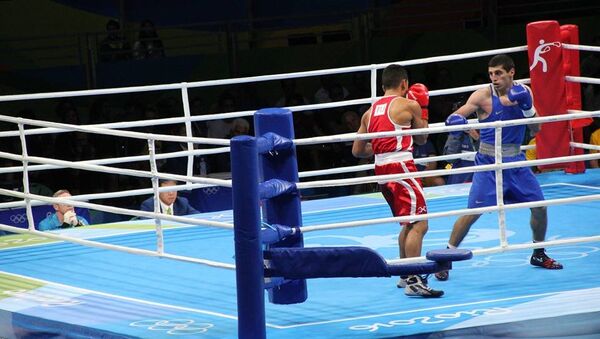 РИО-216. боксер Владимир Маргарян на олимпийском ринге - Sputnik Արմենիա