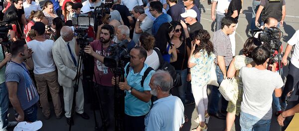 Акция журналистов в поддержку свободы слова Акция журналистов в поддержку свободы слова - Sputnik Արմենիա