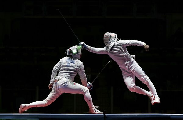 Фехтовальщики Мойтаба Абедини и Дэрил Хомер на Олимпийских играх-2016 в Рио-де-Жанейро - Sputnik Армения