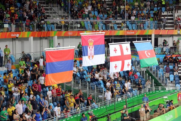 Флаг Армении на Олимпиаде в Рио-2016. Мигран Арутюнян завоевал серебро - Sputnik Армения