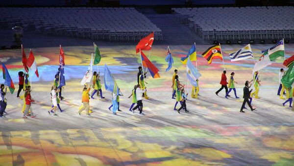 Сборная Армении на церемонии закрытия XXXI летних Олимпийских игр в Рио-де-Жанейро - Sputnik Армения
