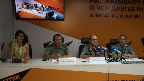 Пресс-конференция: подведение итогов вступительных экзаменов в военных вузах Армении - Sputnik Արմենիա