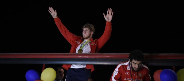 Олимпийский чемпион Артур Алексанян и олимпийский вице-чемпион Мигран Арутюнян Олимпийский чемпион Артур Алексанян и олимпийский вице-чемпион Мигран Арутюнян - Sputnik Արմենիա