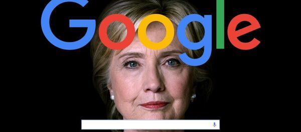 Надпись Google на портрете Хиллари Клинтон Надпись Google на портрете Хиллари Клинтон - Sputnik Արմենիա