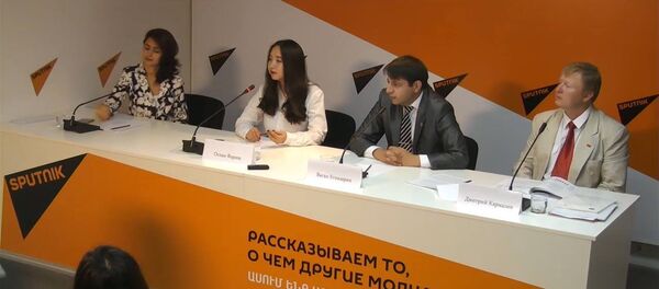 Конференция, посвященная открытию Первого Евразийского Гражданского Форума Молодежь за общее будущее прошла в пресс-центре Sputnik Армения Конференция, посвященная открытию Первого Евразийского Гражданского Форума Молодежь за общее будущее прошла в пресс-центре Sputnik Армения - Sputnik Армения