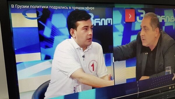 Драка в прямом эфире одного из грузинских телеканалов - Sputnik Արմենիա