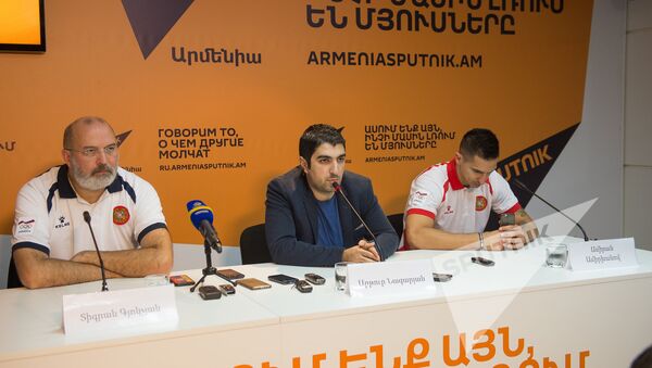 Пресс-конференция представителей баскетбольного клуба Урарту - Sputnik Արմենիա
