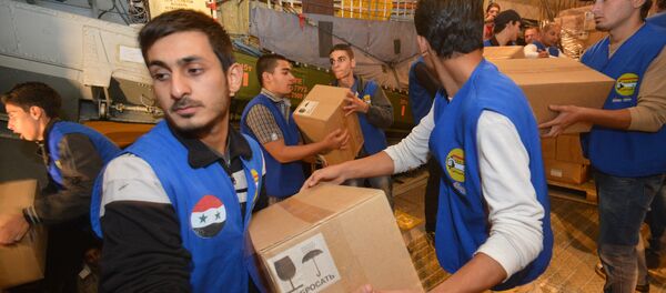 Самолет с гуманитарной помощью прибыл из России в Сирию Самолет с гуманитарной помощью прибыл из России в Сирию - Sputnik Արմենիա