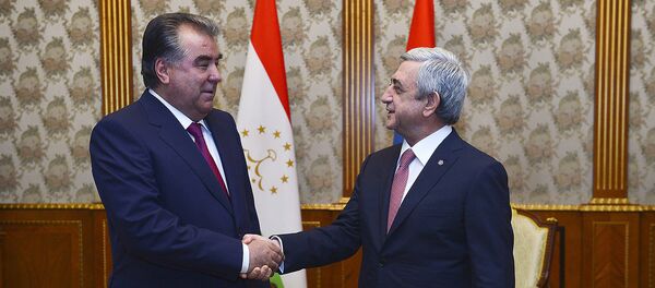 Президенты Армении и Таджикистана Президенты Армении и Таджикистана - Sputnik Արմենիա