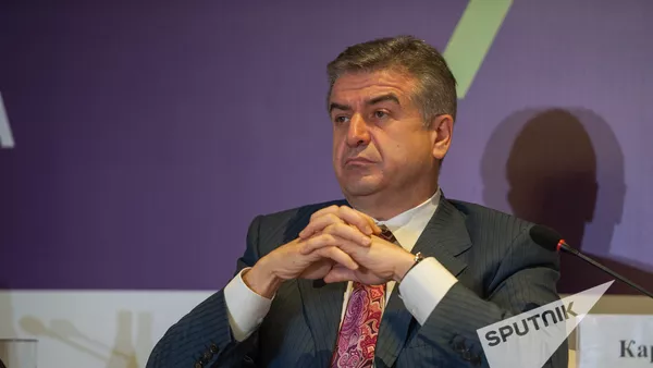 Первый Международный форум Евразийского партнерства в Ереване. Карен Карапетян - Sputnik Армения