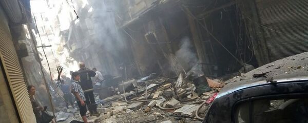 Последствия минометного обстрела в Алеппо - Sputnik Армения