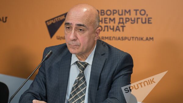 Видеомост в пресс-центре Sputnik Aрмения. Ашот Тавадян - Sputnik Արմենիա