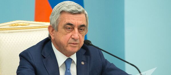 Президент Армении Серж Саргсян Президент Армении Серж Саргсян - Sputnik Армения
