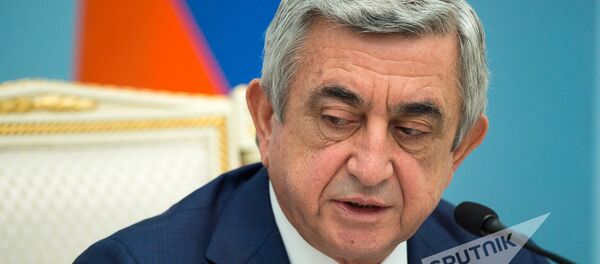 Президент Армении Серж Саргсян Президент Армении Серж Саргсян - Sputnik Армения