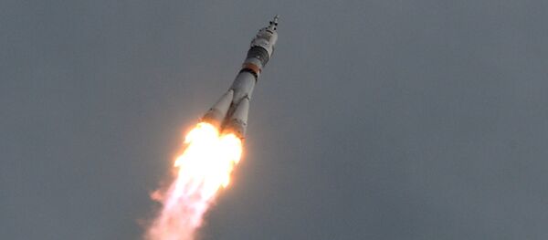 Старт космического корабля Союз ТМА-18М с экипажем 45/46-й длительной экспедиции на МКС Старт космического корабля Союз ТМА-18М с экипажем 45/46-й длительной экспедиции на МКС - Sputnik Армения