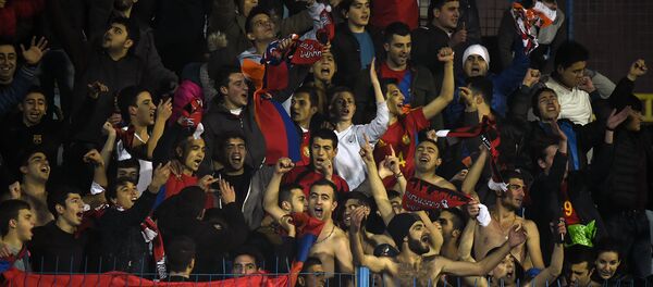 Футбольный матч Армения - Черногория. Армянские болельщики  - Sputnik Армения