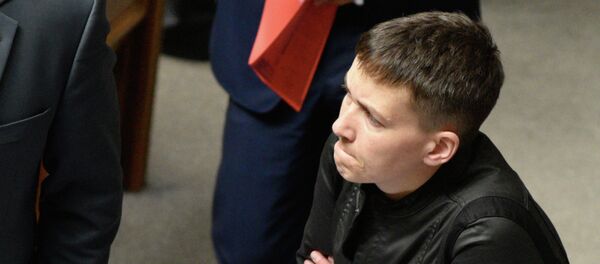 Надежда Савченко на заседании Рады. - Sputnik Армения