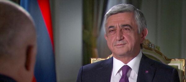 Президент Республики Армения Серж Саргсян дал интервью генеральному директору МИА Россия сегодня Дмитрию Киселеву для Sputnik Армения - Sputnik Армения