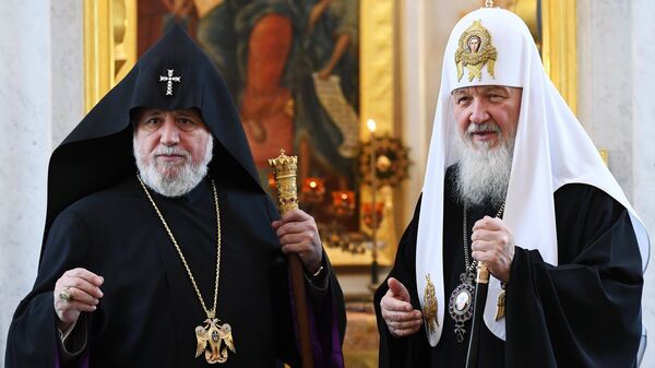 Встреча патриарха Кирилла с представителями церковных конфессий - Sputnik Армения
