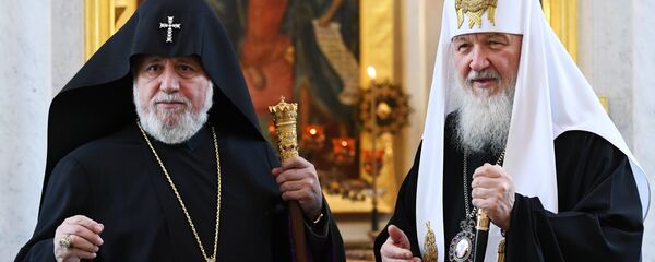 Встреча патриарха Кирилла с представителями церковных конфессий Встреча патриарха Кирилла с представителями церковных конфессий - Sputnik Армения