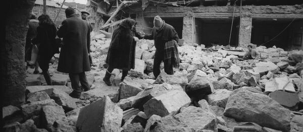 Последствия землетрясения в Армении Последствия землетрясения в Армении - Sputnik Արմենիա