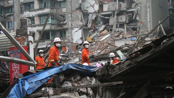 В китайской провинции Сычуань, пострадавшей от мощного землетрясения - Sputnik Արմենիա