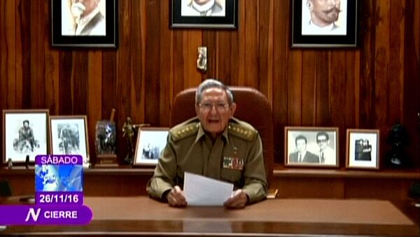 Рауль Кастро по государственному телевидению сообщает о смерти Фиделя Кастро - Sputnik Արմենիա