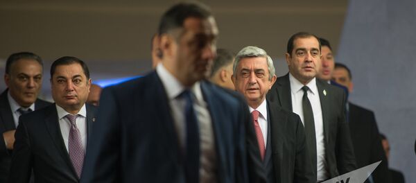 XVI съезд РПА. Президент Армении и РПА Серж Саргсян  - Sputnik Армения