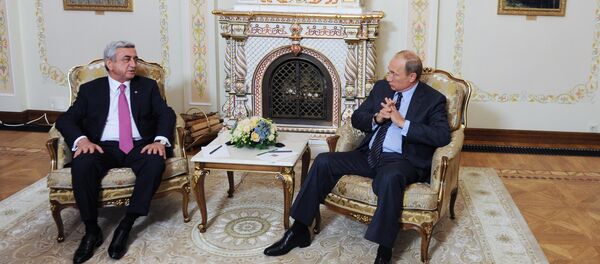 Президент РФ В.Путин встретился с президентом Армении С.Саргсяном Президент РФ В.Путин встретился с президентом Армении С.Саргсяном - Sputnik Արմենիա