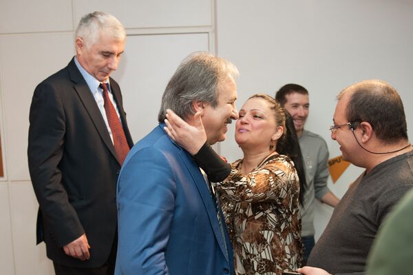 Кудзаев с коллегами после встречи - Sputnik Армения