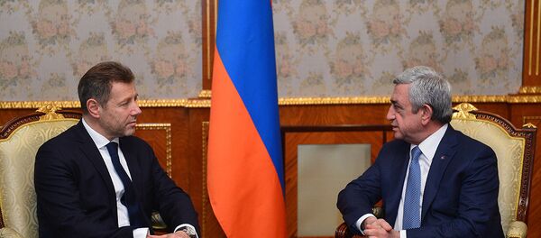 Серж Саргсян и Стефан Висконти Серж Саргсян и Стефан Висконти - Sputnik Արմենիա