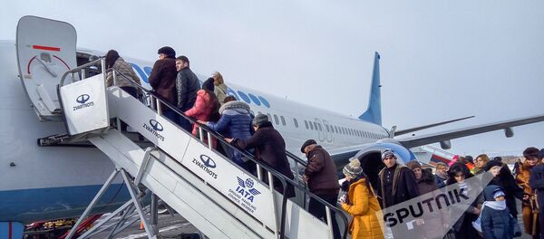 Самолет авиакомпании Победа в аэропорту Гюмри - Sputnik Армения