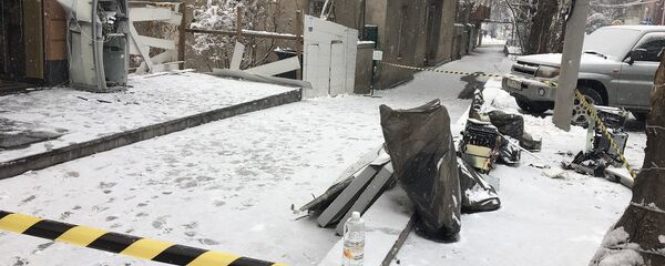 Взорванный банкомат на улице Сарьяна Взорванный банкомат на улице Сарьяна - Sputnik Արմենիա