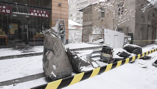 Кадры с места взрыва банкомата в Ереване - Sputnik Армения