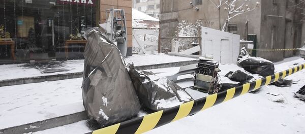 Кадры с места взрыва банкомата в Ереване Кадры с места взрыва банкомата в Ереване - Sputnik Армения