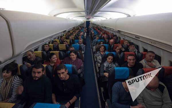 Երևան-Վորոնեժ-Երևան չվերթն իրականացնող ինքնաթիռում - Sputnik Արմենիա