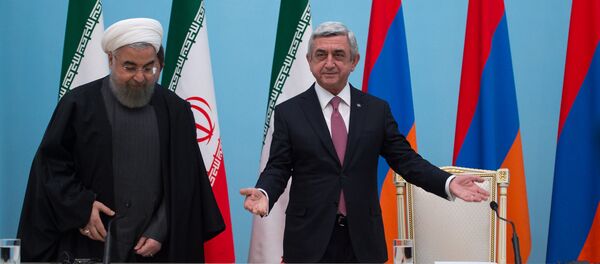 Встреча президентов Армении Сержа Саргсяна и президента ИРИ Хасана Роухани - Sputnik Армения