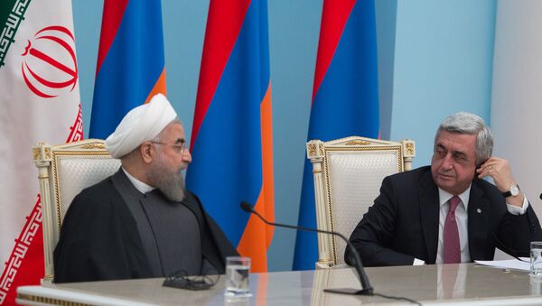 Встреча президентов Армении Сержа Саргсяна и президента ИРИ Хасана Роухани - Sputnik Армения